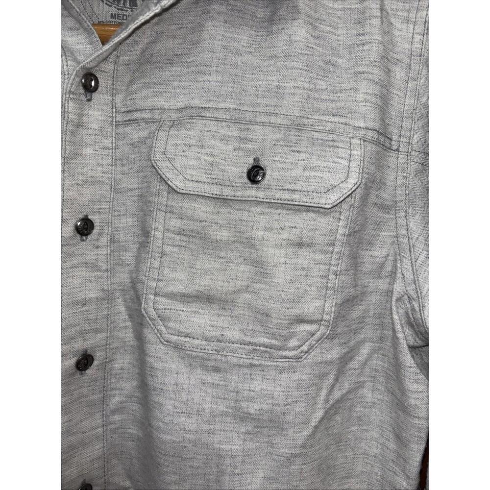 KUHL Shirt Men's Size Med Gray SHIFTR 5 Panel Button Up Linen Blend Hiking - Picture 5 of 11